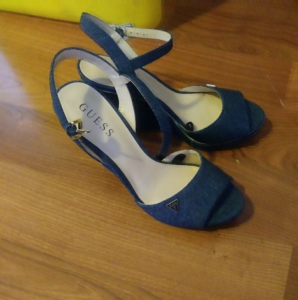 Guess Denim Wedge Heels